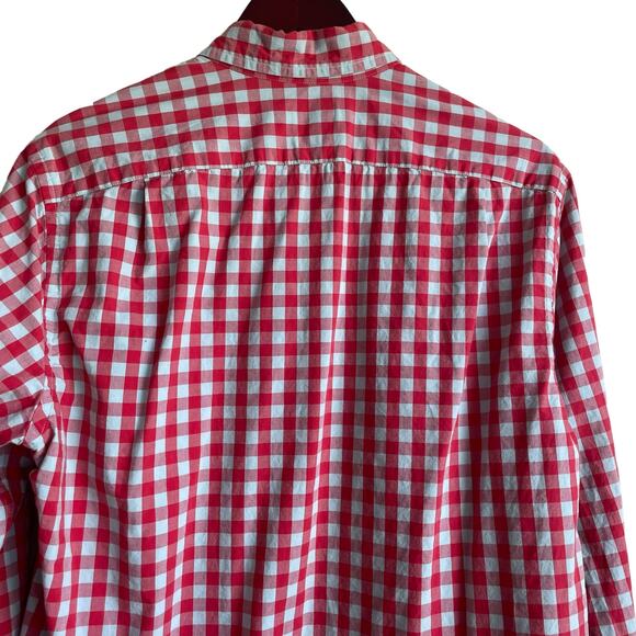 J Crew Mens Cotton Shirt Small Red Gray Buffalo Check Classic‎ Preppy Clean Cut - Picture 4 of 11